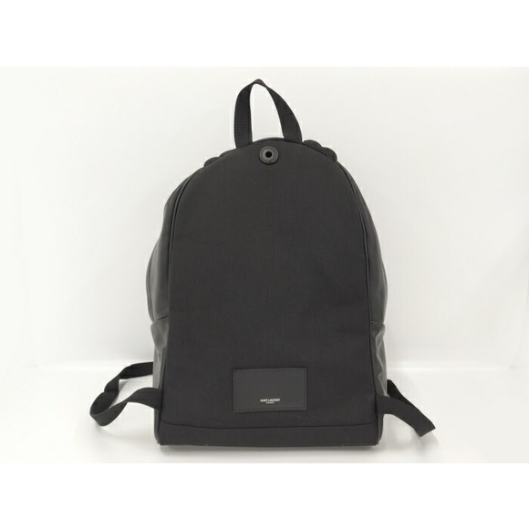 Saint Laurent City Leather Black Backpack - Picture 1 of 10